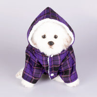 HKM-5636413 Plaid Dog Hooded Sweater in Multiple Colors for Pets