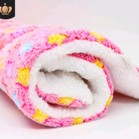 HKM-5637949 Cozy Coral Cashmere Pet Blanket Mat for Cats and Dogs