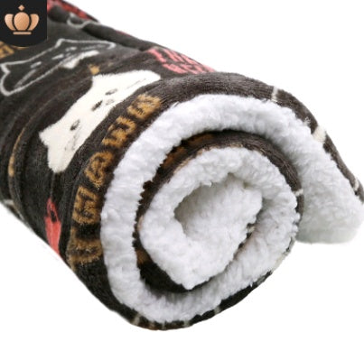 HKM-5637949 Cozy Coral Cashmere Pet Blanket Mat for Cats and Dogs