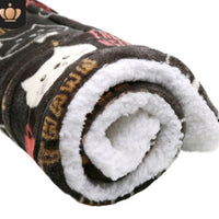 HKM-5637949 Cozy Coral Cashmere Pet Blanket Mat for Cats and Dogs
