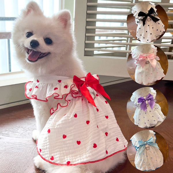 HKM-5638717 Floral Cotton Dress for Pets - Available in Multiple Colors and Sizes
