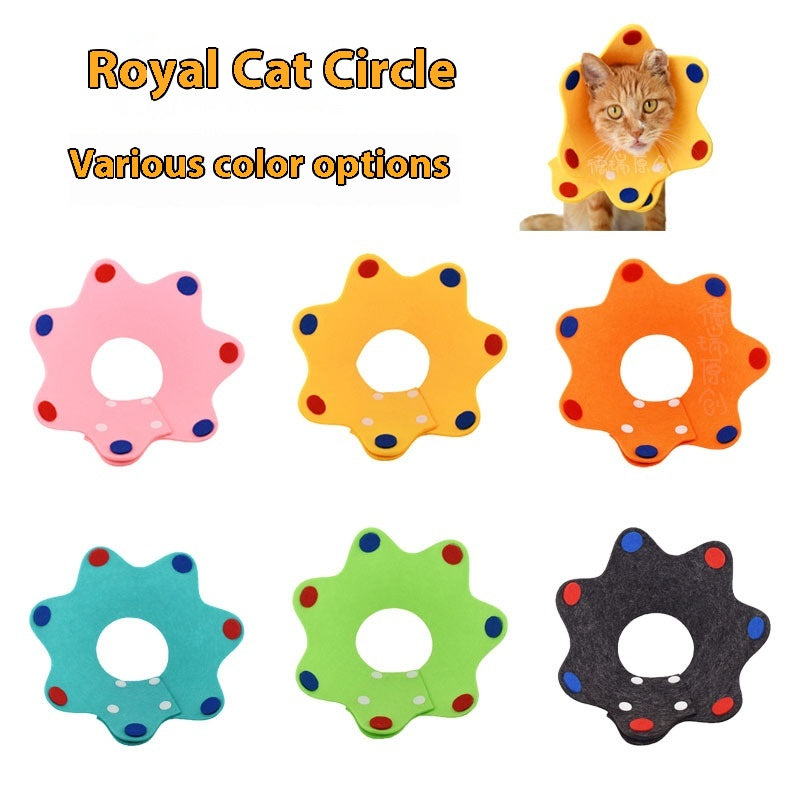 HKM-5639101 Adjustable Lightweight Postoperative Recovery Cat Collar - Color Matching, Suitable for All Seasons