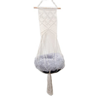HKM-5640765 Handmade Macrame Pet Swing Cage for Indoor and Outdoor Use, Ideal for Bedrooms and Living Spaces