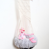 HKM-5640765 Handmade Macrame Pet Swing Cage for Indoor and Outdoor Use, Ideal for Bedrooms and Living Spaces