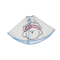 HKM-5641661 Adjustable Waterproof Pet Haircut Cape with Cartoon Print for Grooming and Protection
