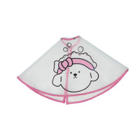 HKM-5641661 Adjustable Waterproof Pet Haircut Cape with Cartoon Print for Grooming and Protection