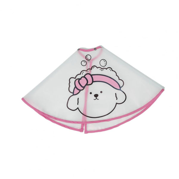 HKM-5641661 Adjustable Waterproof Pet Haircut Cape with Cartoon Print for Grooming and Protection