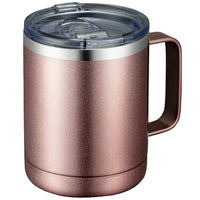 HKM-564179 12oz Eco-Friendly 304 Stainless Steel Coffee Mug with Sliding Lid and Handle for Camping and Travel