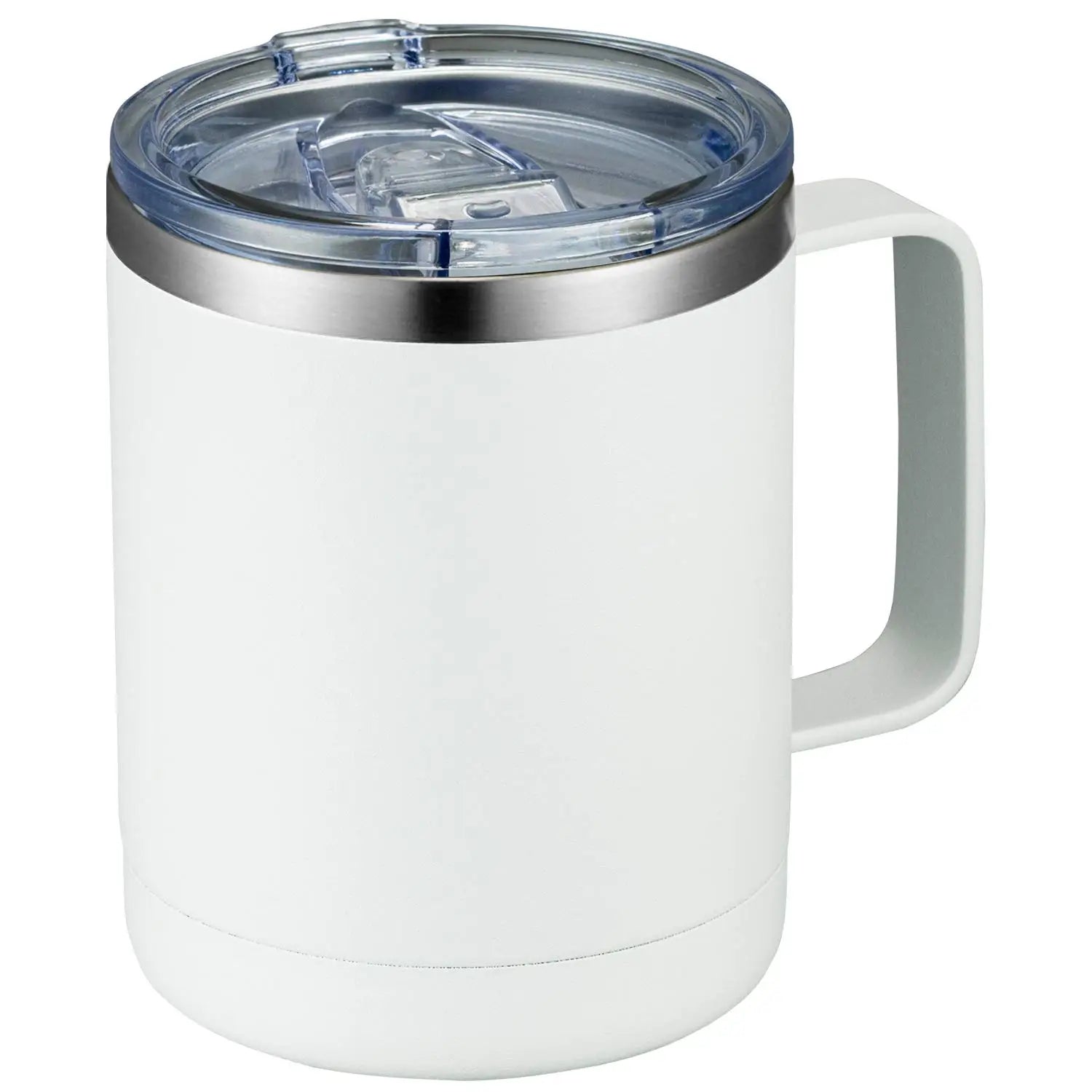 HKM-564179 12oz Eco-Friendly 304 Stainless Steel Coffee Mug with Sliding Lid and Handle for Camping and Travel