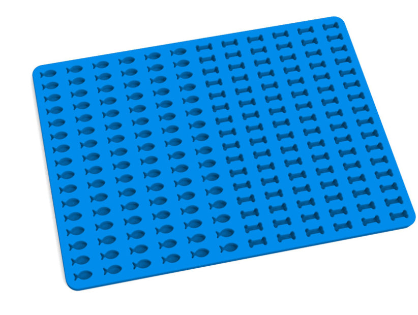 HKM-5641917 Silicone Pet Cookie Mold Baking Tray in Fish and Bone Shapes, Multi-Color Options