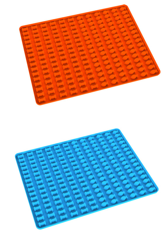 HKM-5641917 Silicone Pet Cookie Mold Baking Tray in Fish and Bone Shapes, Multi-Color Options