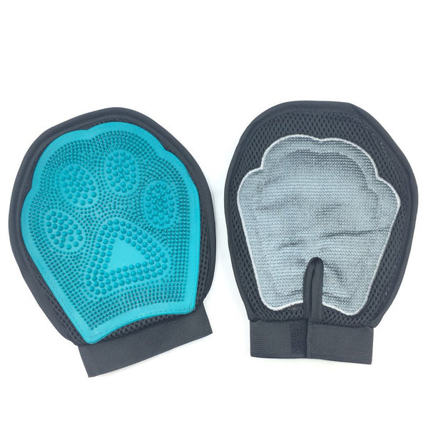 HKM-5642685 Two-in-One Pet Bath and Massage Brush with De-floating Gloves