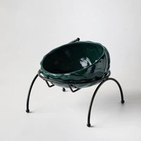 HKM-5643069 Ceramic Pet Bowl with Rack for Cats and Dogs