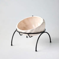 HKM-5643069 Ceramic Pet Bowl with Rack for Cats and Dogs