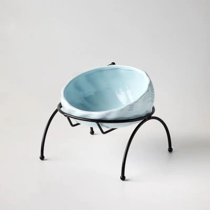 HKM-5643069 Ceramic Pet Bowl with Rack for Cats and Dogs