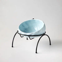 HKM-5643069 Ceramic Pet Bowl with Rack for Cats and Dogs