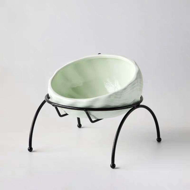HKM-5643069 Ceramic Pet Bowl with Rack for Cats and Dogs