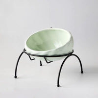 HKM-5643069 Ceramic Pet Bowl with Rack for Cats and Dogs