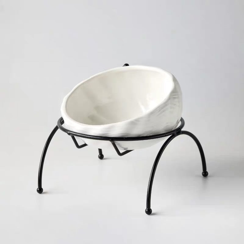 HKM-5643069 Ceramic Pet Bowl with Rack for Cats and Dogs