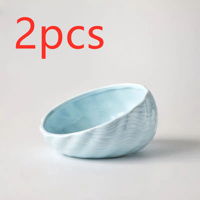 HKM-5643069 Ceramic Pet Bowl with Rack for Cats and Dogs