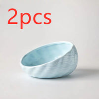 HKM-5643069 Ceramic Pet Bowl with Rack for Cats and Dogs