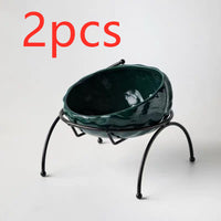 HKM-5643069 Ceramic Pet Bowl with Rack for Cats and Dogs