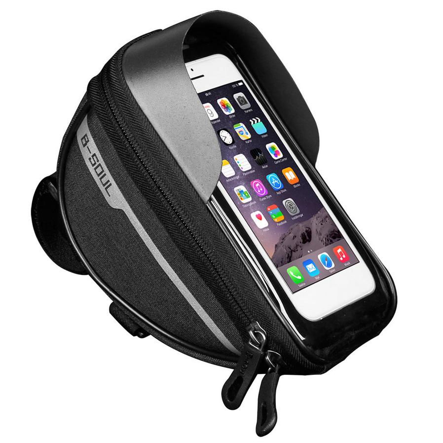 HKM-564307 Bicycle Cell Phone Holder with Waterproof Zipper and Anti-Reflection Design