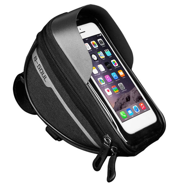HKM-564307 Bicycle Cell Phone Holder with Waterproof Zipper and Anti-Reflection Design