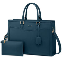 HKM-564307 Stylish Leather Laptop Tote Bag with Storage Compartment for Business and Office Use