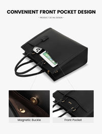 HKM-564307 Stylish Leather Laptop Tote Bag with Storage Compartment for Business and Office Use