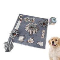 HKM-564435 Interactive Sniffing Pad for Dogs - Energy-Consuming Slow Food Puzzle Mat with Treat Balls and Snuffle Toys