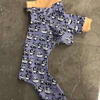 HKM-5645245 Soft and Comfortable High Collar Four-Legged Pet Clothing in Blue, Orange, and Gray