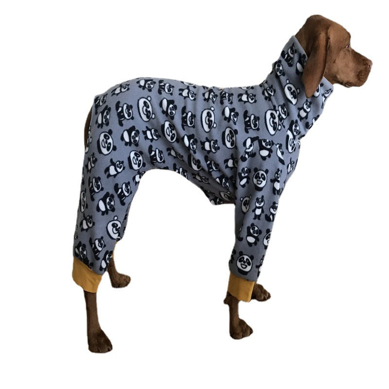 HKM-5645245 Soft and Comfortable High Collar Four-Legged Pet Clothing in Blue, Orange, and Gray
