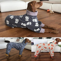 HKM-5645245 Soft and Comfortable High Collar Four-Legged Pet Clothing in Blue, Orange, and Gray