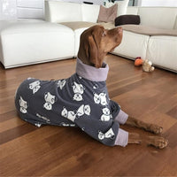 HKM-5645245 Soft and Comfortable High Collar Four-Legged Pet Clothing in Blue, Orange, and Gray