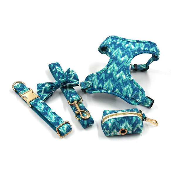 HKM-5646141 Collar and Leash Set with Bow Knot and Waste Bag for Dogs