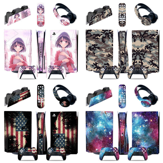 HKM-564627 PS5 Full Body PVC Sticker Set with Handle and Machine Stickers