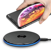 HKM-564627 Ultra-Light Portable Wireless Charger for Mobile Phones - Metal Design in Black