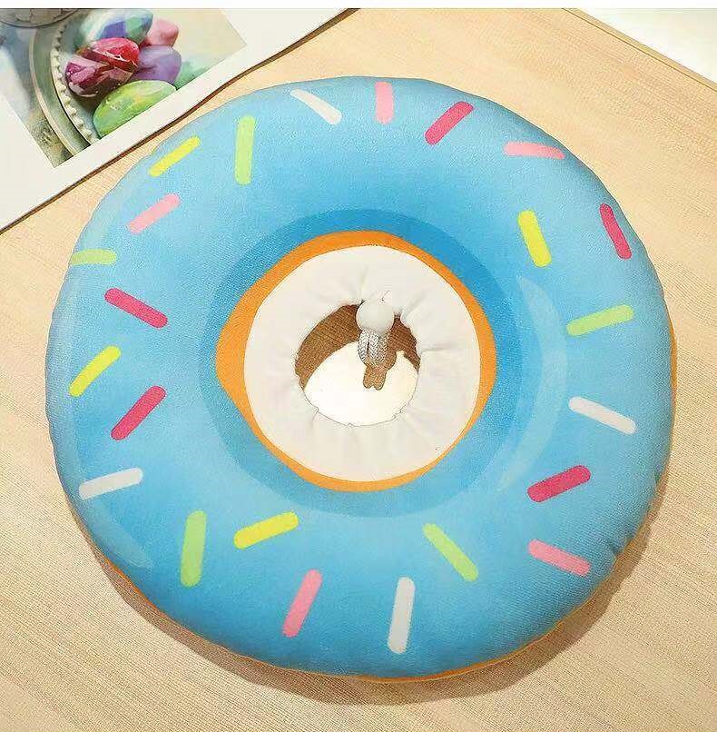 HKM-5646525 Eco-Friendly Short Plush Anti-Licking Ring for Cats - Adjustable Healing Support for Wounds and Surgery Recovery