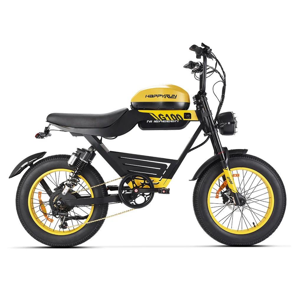 HKM-564691 HappyRun G100 Electric Bike with 2000W Power and Dual Batteries for Long Range Riding