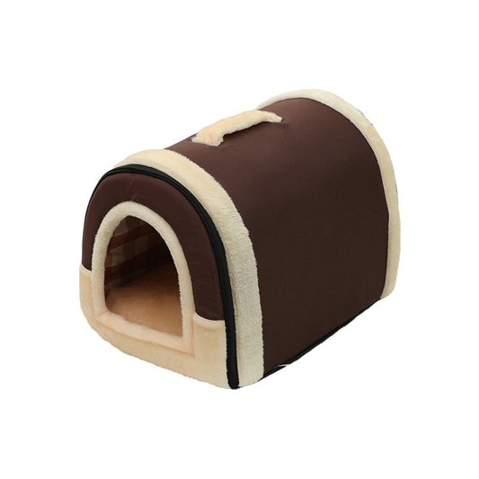 HKM-5647037 Portable Pet Bed for Cats - Warm and Cozy Kennel Suitable for Small and Medium Sizes, Available in Various Colors and Patterns