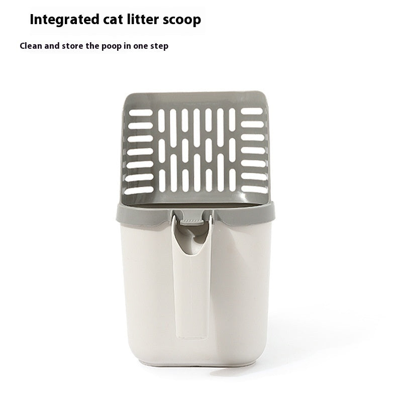 HKM-5647677 Integrated Cat Litter Scoop and Storage Box for Easy Cleaning