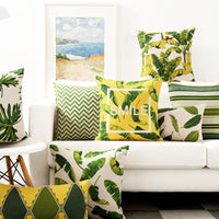 HKM-564819 American Floral Plant Pattern Cushion Cover - 45x45cm Pillowcase