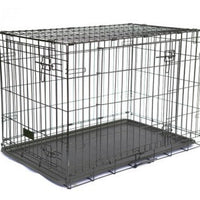 HKM-5648317 Folding Metal Dog Cage with Multiple Size Options for Comfort and Safety