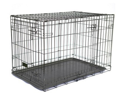 HKM-5648317 Folding Metal Dog Cage with Multiple Size Options for Comfort and Safety
