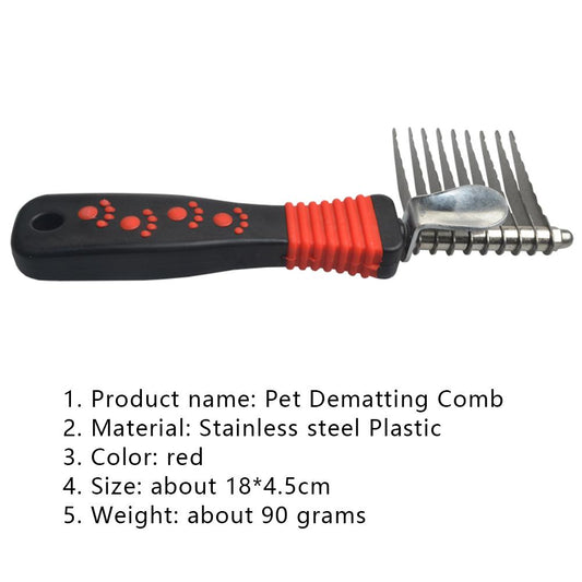 HKM-5648445 Stainless Steel Pet Comb for Long and Curly Dog Hair Care