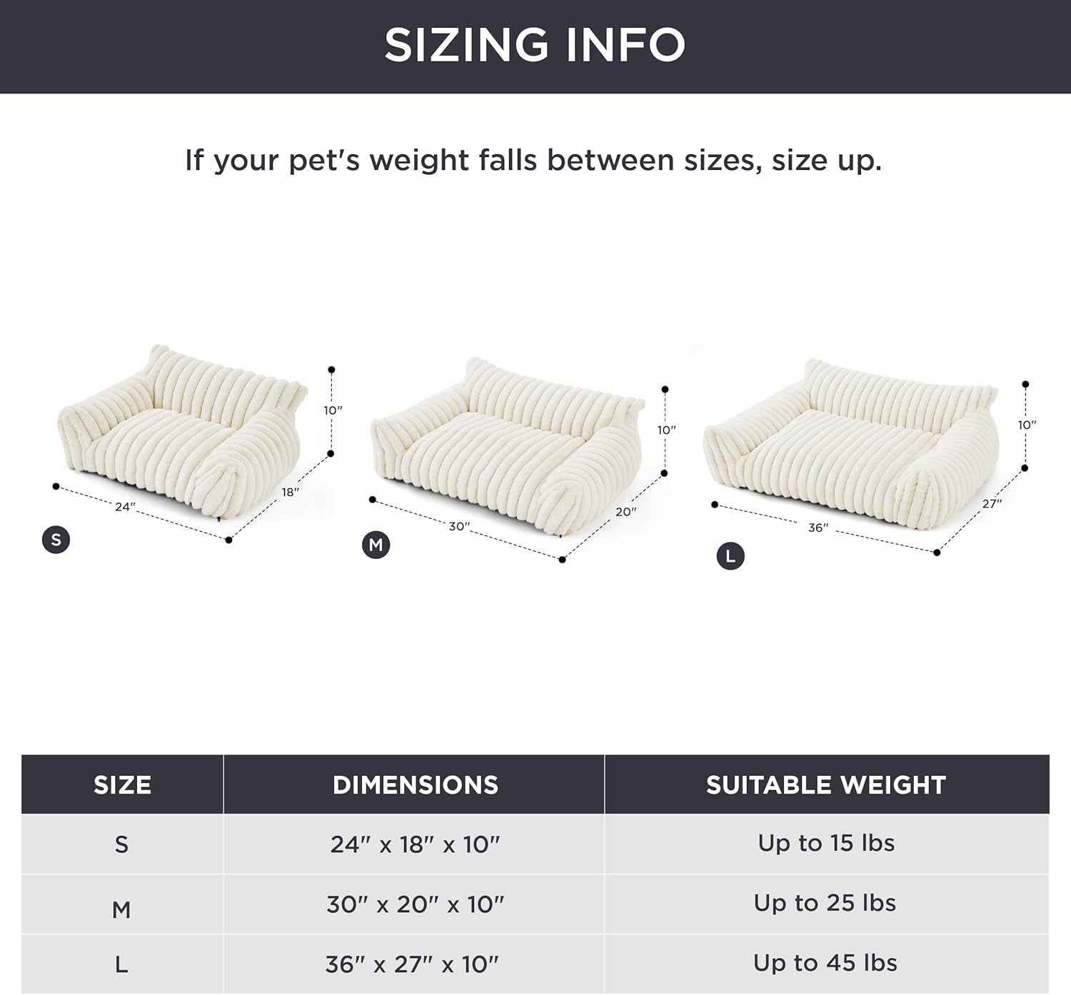 HKM-5650109 Fluffy Cat Couch Bed for Pets - Soft Corduroy Fleece with Supportive Three-Sided Design