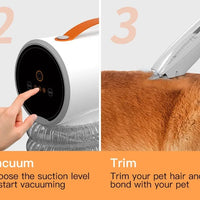 HKM-565011 Professional Grooming Kit for Cats with 5 Interchangeable Brushes, Detangling Comb, and Eco-friendly Chargeable Hair Remover