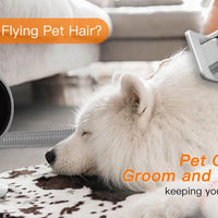 HKM-565011 Professional Grooming Kit for Cats with 5 Interchangeable Brushes, Detangling Comb, and Eco-friendly Chargeable Hair Remover