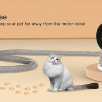 HKM-565011 Professional Grooming Kit for Cats with 5 Interchangeable Brushes, Detangling Comb, and Eco-friendly Chargeable Hair Remover